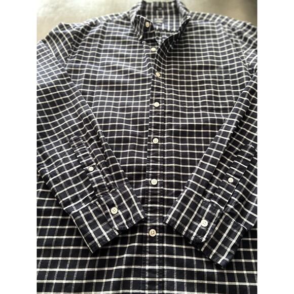 JCREW ‘Flex Oxford’ Slim Fit Navy Long Sleeve Shirt sz XL - Picture 2 of 7